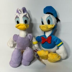 Disney Donald and Daisy Duck Plush Pair in Blue and Purple